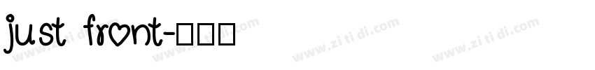 just front字体转换